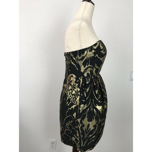 H&M Metallic Print Strapless Bodycon Mini Dress - Picture 4 of 9